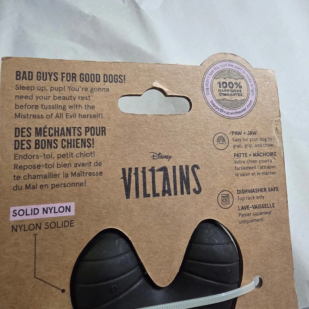 Bark Super Chewer Dog Toy Maleficent Disney Villains S-M Dog